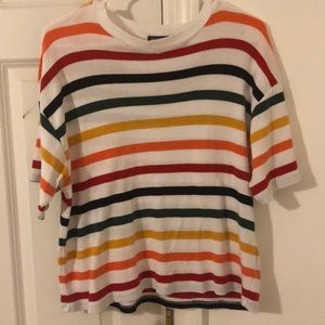 Brandy Melville rainbow striped t-shirt